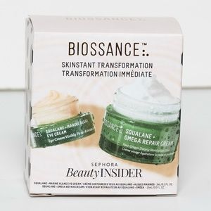 Biossance Travel Size Squalane Lifting Eye Cream & Omega Moisturizer Set